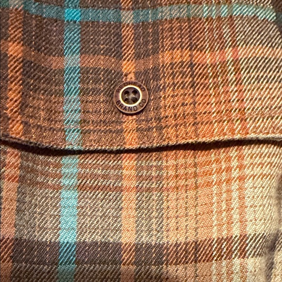 RedHead Brown and Orange Plaid Shirt - Picture 3 of 4